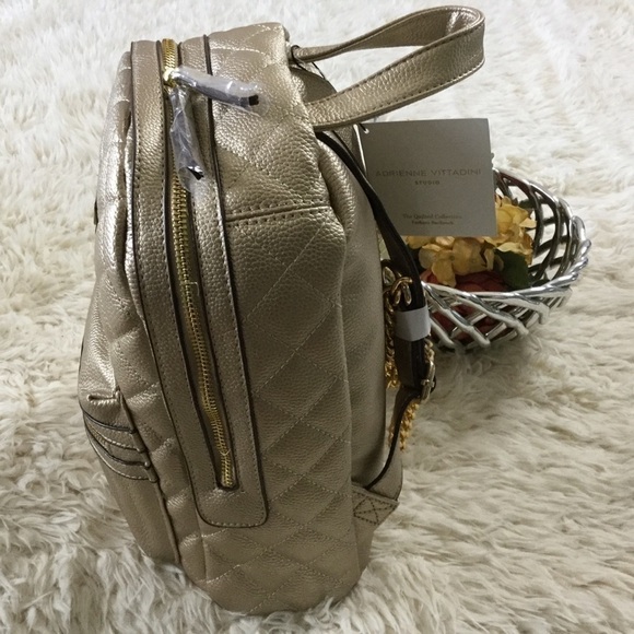 Adrienne Vittadini New With Tags Shimmering Quilted Backpack main image 7